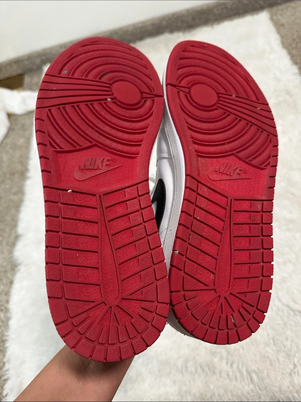 ❤️ Jordan 1 Low White University Red Shoe
